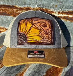 Sunflower Tooled Cap