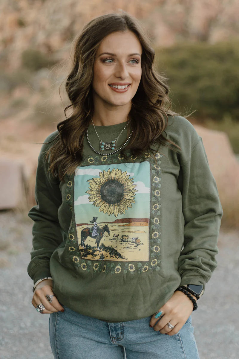Sunflowers In The Draw Sweatshirt